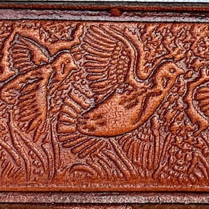 Personalized Leather Belt / Bird dog hunting / Free Name / Free Shipping
