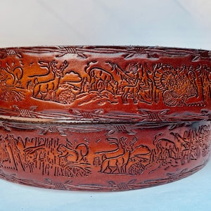 Personalized Leather Belt / Turkey / Deer / Squirrel / Free Name / Free Shipping