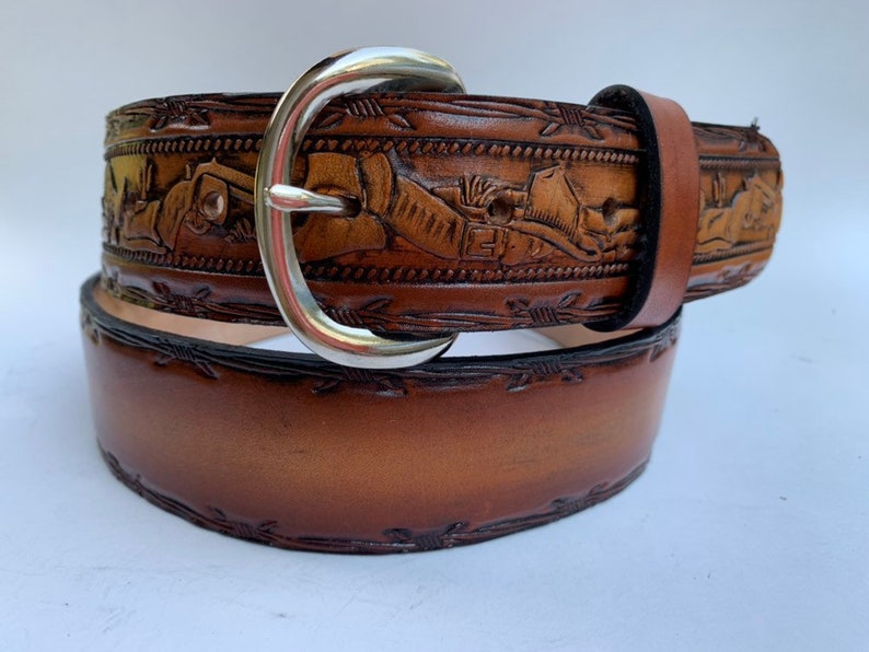 Personalized Leather Belt / Cowboy / Western Belt / Free Name Etsy