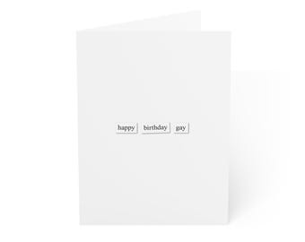 Feliz cumpleaños gay / Tarjeta de cumpleaños minimalista y divertida