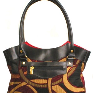 FLORENCE Handbag in Tapestry and Leather