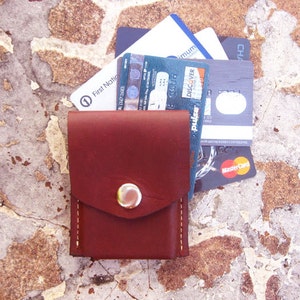 MERCES Tarjetas de crédito unisex y cartera de bolsillo de dinero en cuero Horween