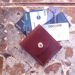 PERUVA Cartera unisex con tarjetero y monedero en piel Horween