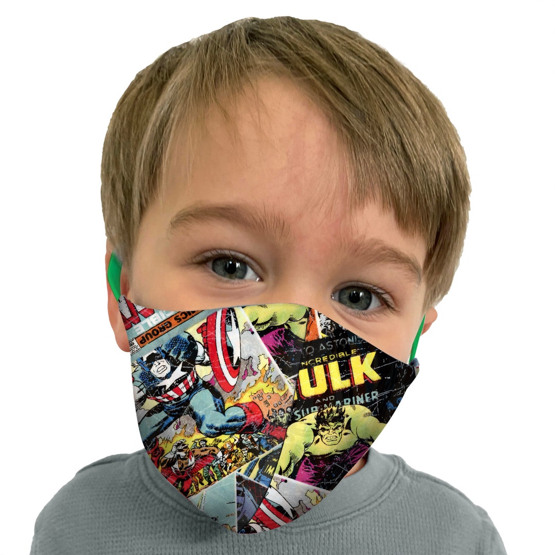 MARVEL Characters Printed Cotton REVERSIBLE Adult and Kids Washable ...