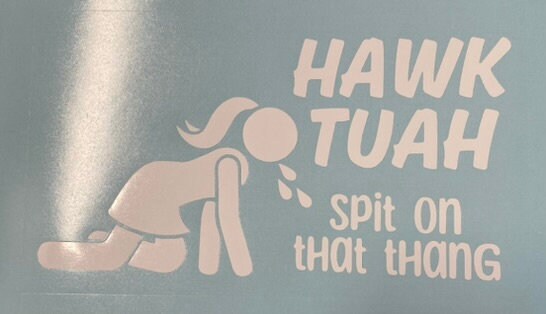 Hawk Tuah Spit On That Thang Decal, 5 Pièces Autocollants De Pare-chocs
