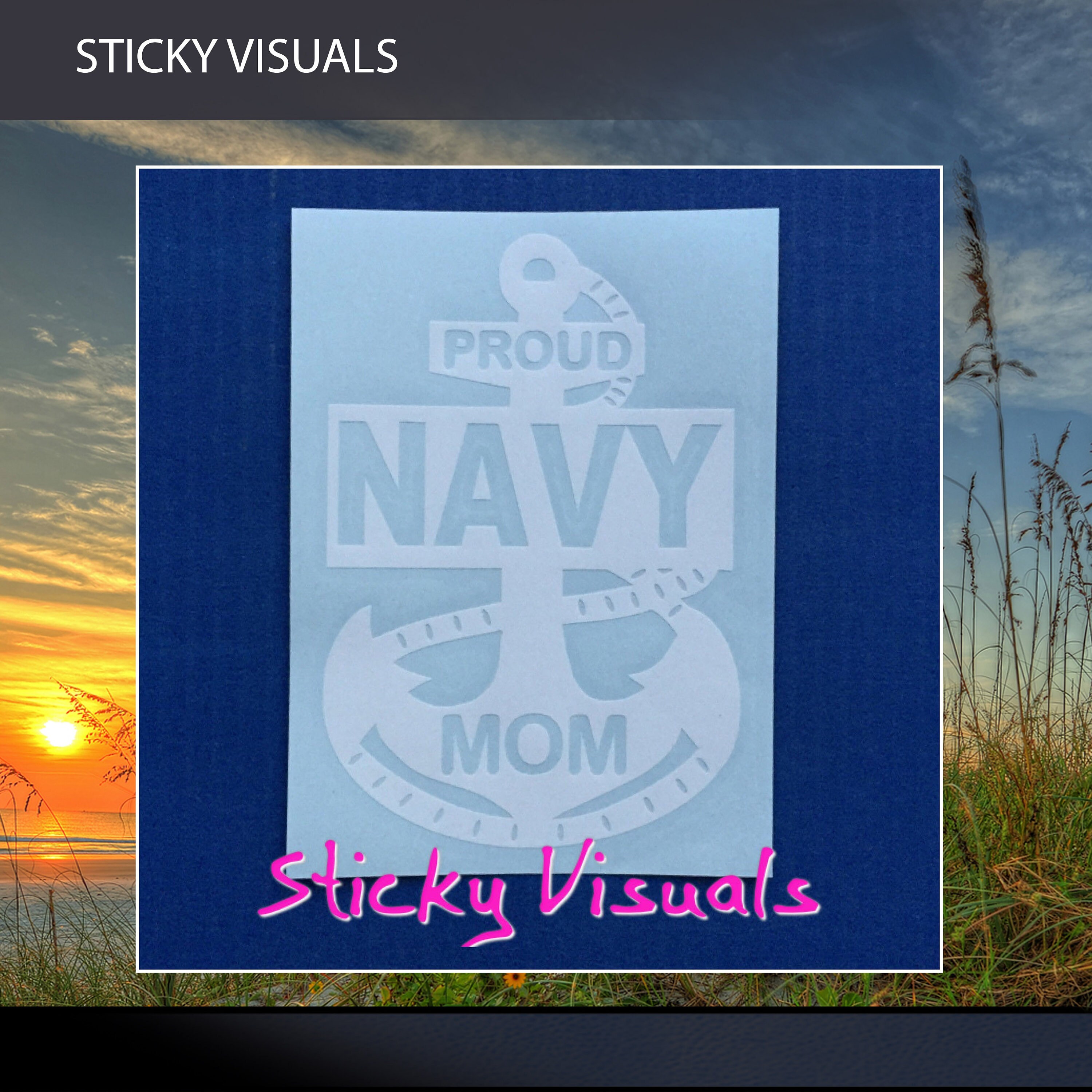 Proud NAVY Mom Dad Aunt Uncle Window Decal Sticker #navy #military - Etsy