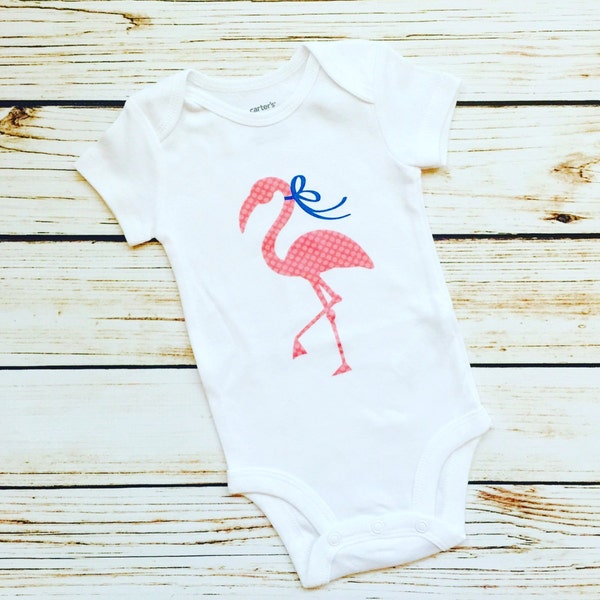 Polka Dot Flamingo // Baby Onesie // Custom Onesie // Sassy Baby // Modern Baby // Chic Baby Clothes