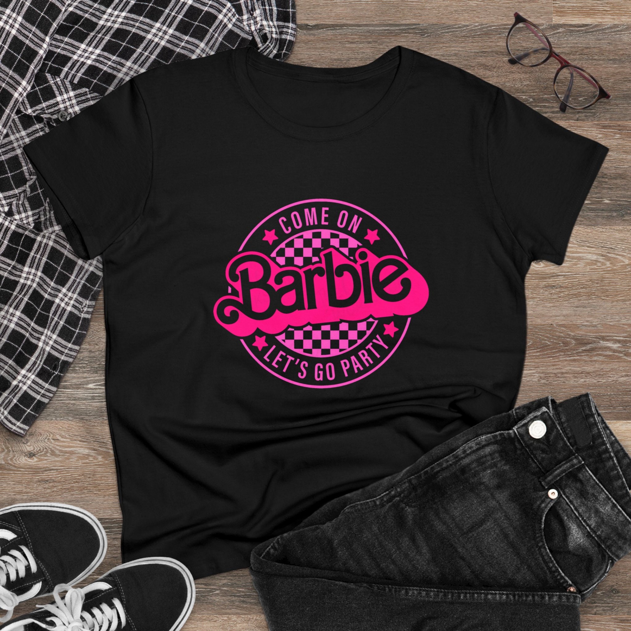 Barbie T-Shirt Damen, T Shirts Damen Sommer, Baumwolle Tshirt Damen