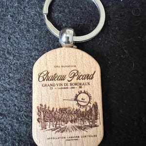 Custom laser engraved keychains with your art or text added wood or leather options