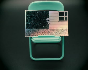 Pegatina holográfica de extraterrestre