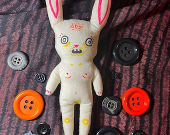 Conejito artístico pintado a mano - Jim