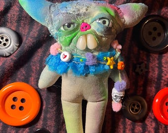 Muñeca de arte hecha a mano de duende costroso - bozo