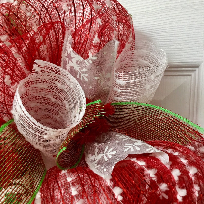 Seasons Greetings Cardinal Handmade Deco Mesh Holiday Wreath