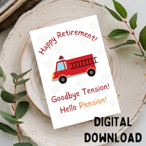¡Feliz jubilación! Adiós a la tensión. Hola a la pensión. Tarjeta de felicitación de jubilación, imprimible. DESCARGA DIGITAL SOLAMENTE para tarjeta de 5x7.