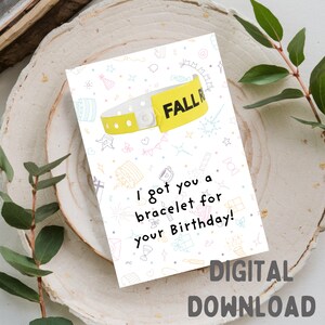 Funny 'Bracelet' Birthday Card For Nurse (Digital Download)