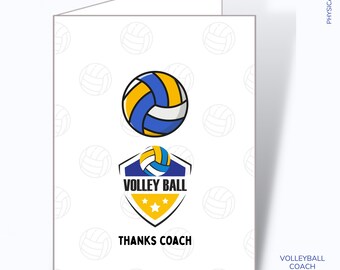Tarjeta de ánimo para voleibol / Regalo de agradecimiento para el entrenador de voleibol / Apoyo al equipo de voleibol / Tarjeta física / 4x6 o 5x7 / Personalización