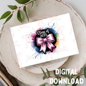 Klasse von 2025 - Graduation Greeting Card, Printable DIGITAL DOWNLOAD nur für 5 x 7 Karte