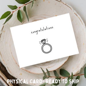 Félicitations - 4 x 6 ou 5 x 7, mignon/carte de voeux de mariage - carte physique envoyée par la poste uniquement/PAS NUMÉRIQUE