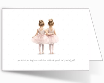 Tarjeta de ánimo para bailarines / Regalo de agradecimiento para el entrenador / Apoyo al equipo de baile / Recital de ballet / Tarjeta física / 4x6 o 5x7 / Personalización