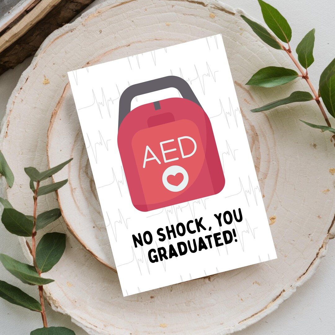 No Shock, You Graduated - Graduation Greeting Card, Printable DIGITAL ...