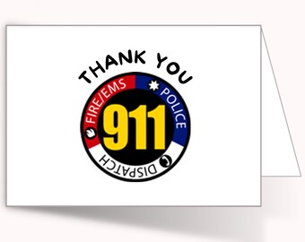 Dispatcher Appreciation Card | 911 Dispatcher Thank You Card | Emergency Dispatcher Gift | First Responder | Digital Download | 5x7