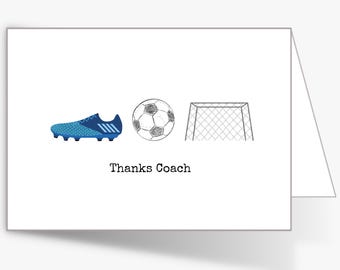 Tarjeta de ánimo para fútbol / Tarjeta de agradecimiento para entrenadores / Tarjeta de apoyo para partidos de fútbol / Regalo de agradecimiento para entrenadores de fútbol / Descarga digital / 5x7