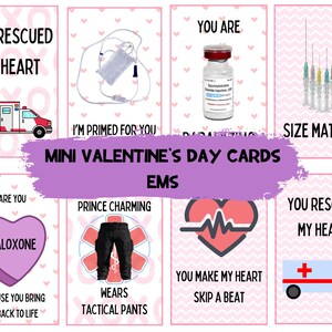 Funny EMS Valentine's Day Cards: EMT Paramedic Gift (digital Download ...