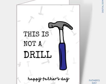 Tarjeta imprimible para el Día del Padre / Regalo divertido para papá / Tarjeta de agradecimiento para papá / Tarjeta de felicitación de descarga instantánea / 5x7