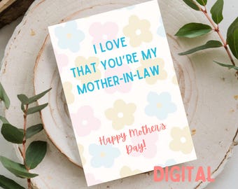 Tarjeta para el Día de la Madre con diseño floral (Descarga digital)