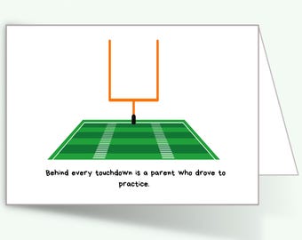 Tarjeta de agradecimiento para padres de jugadores de fútbol americano, tarjeta de agradecimiento para padres al final de la temporada / regalo para el banquete del equipo / imprimible / 5x7 / descarga instantánea