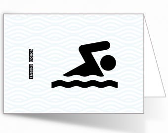Swim Team Encouragement Card | Swimmer Support Card | Swim Meet Good Luck Card | Proud of You Swimmer Card | Digital Download | 5x7