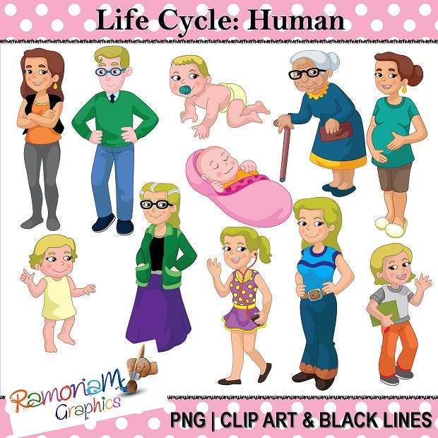 Life Cycle Clip Art Human - Etsy