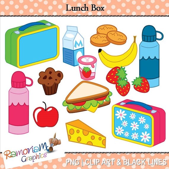 Lunch Box Clip Art - Etsy