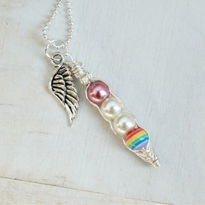 Rainbow Baby Announcement - Gift for Mom - Rainbow Baby Necklace - Rainbow Baby Jewelry for Mom - Rainbow Baby Mom - Remembrance Jewelry