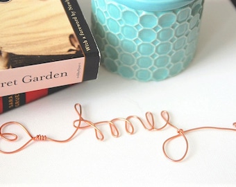 Personalized Wire Name Bookmark - Name Bookmark - Wire Bookmark - Personalized Name Gift - Book Lovers Gift - Book Nerd - Stocking Stuffer