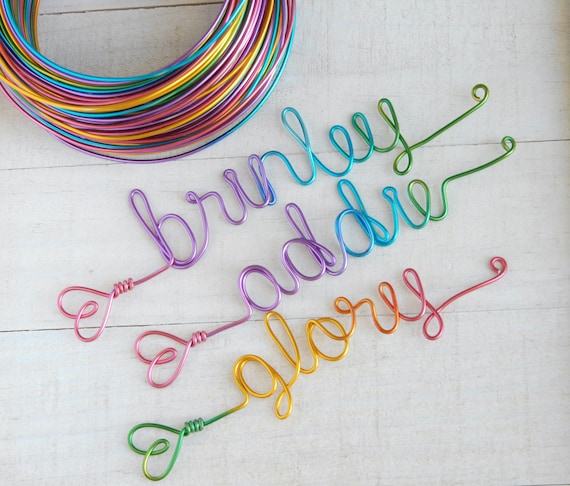 Personalized Wire Name Bookmark - Name Bookmark - Wire Bookmark - Personalized Name Gift - Book Lovers Gift - Book Nerd - Rainbow
