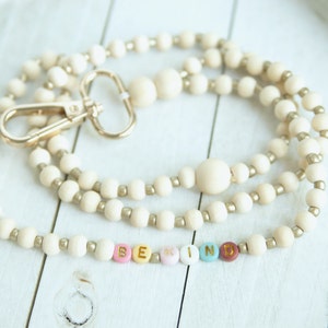 Teacher Lanyard, Personalized Lanyard, Acrylic Beaded Lanyard, Glass Beads, Teacher, Badge Holder, Colorful Acrylic Beads