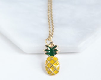 Pineapple Necklace - Gold Necklace - Charm Necklace - Best Friend Gift - Gift for Her - Birthday Gift - IVF Infertility Jewelry  - Summer