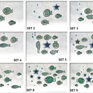 Set di piatti decorativi da appendere decorativi a forma di stella marina in ceramica, decorazione sulla parete immagine 4