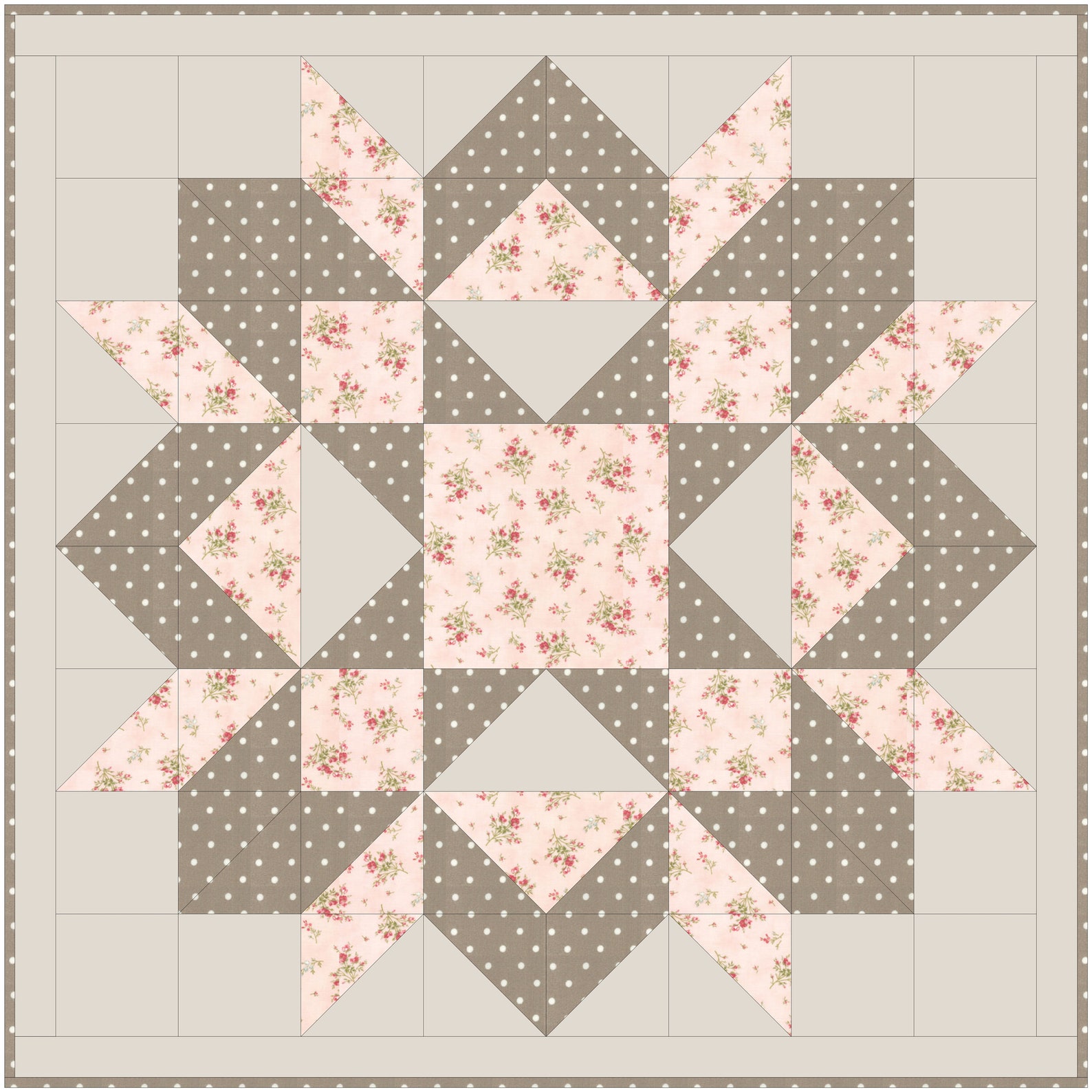 PAPER PATTERN Dutch Rose Mini Quilt Etsy