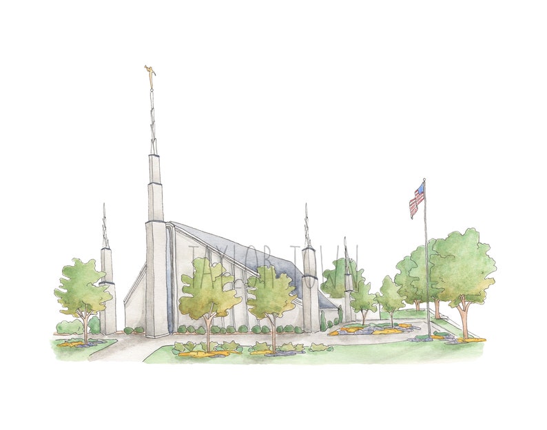 Boise, Idaho Temple Water Color Print DIGITAL DOWNLOAD - Etsy