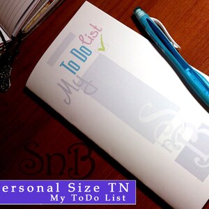 SnB Personal TN - My To Do List - Printable Inserts for Traveler's Notebooks