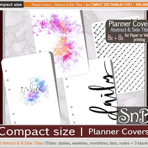 SnB Compact - Planner Covers Set + Vellum Set - Printable files for Franklin Covey binders