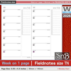 May include: A weekly planner with a minimalist design, featuring a week-on-one-page layout. The planner includes dates for October and November 2026, with a page size of 3.55 x 5.5 inches. The cover is red.