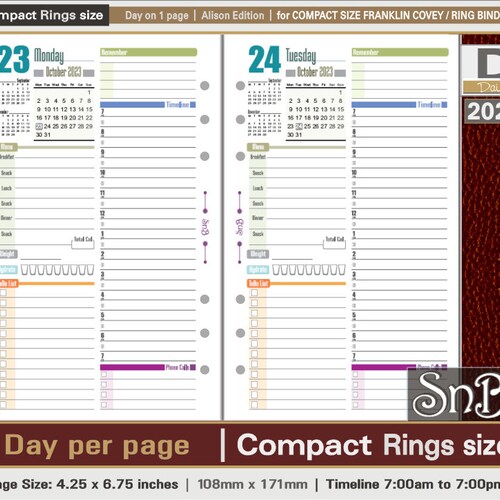 Franklin Covey Compact Printable Note Pages Planner Inserts - Etsy