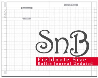 SnB FN - Suzee Edition - Bu-Jo Undated  - Printable Undated insert for Traveler's Notebooks