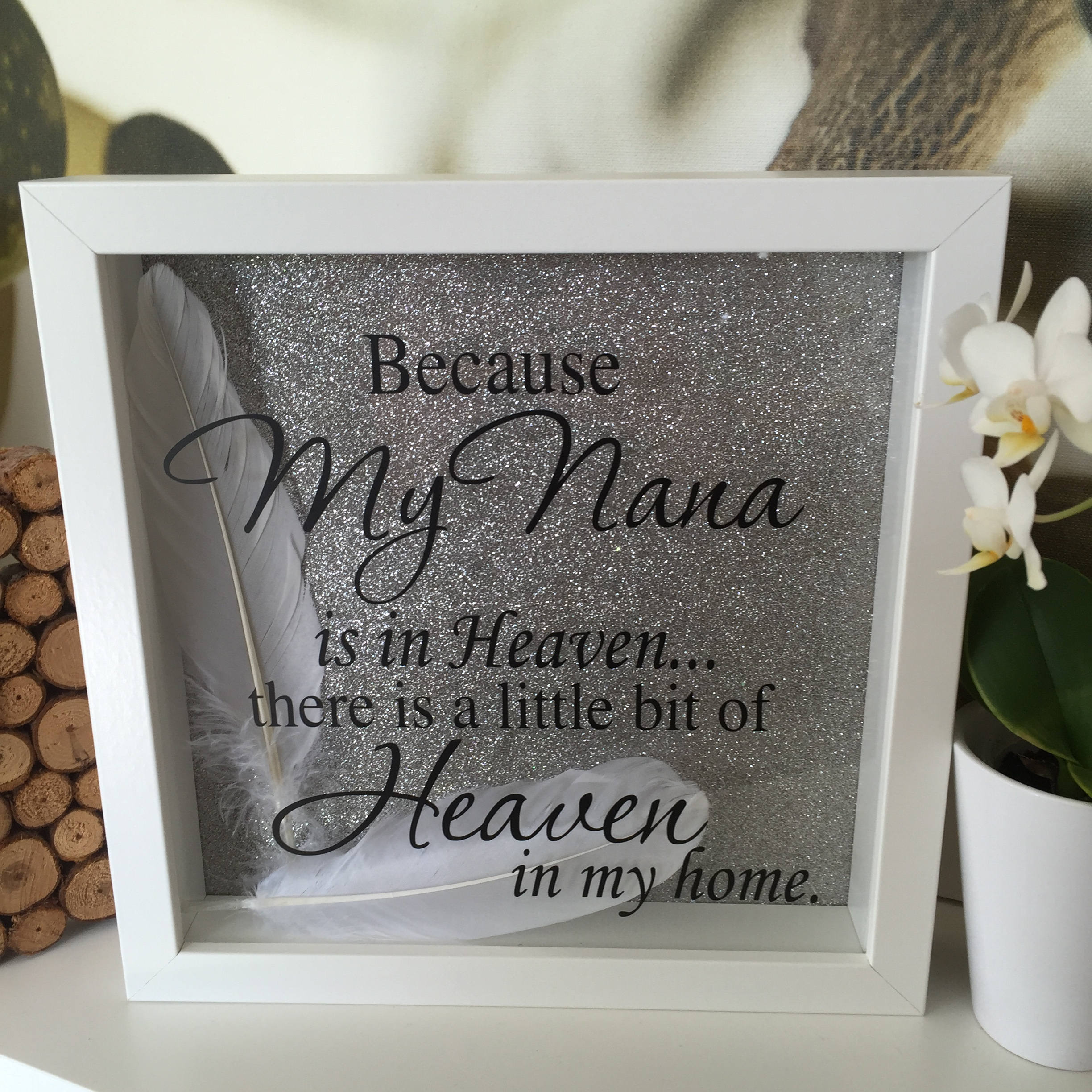 Picture Box Frame Handmade Because someone Nana we love is in Etsy