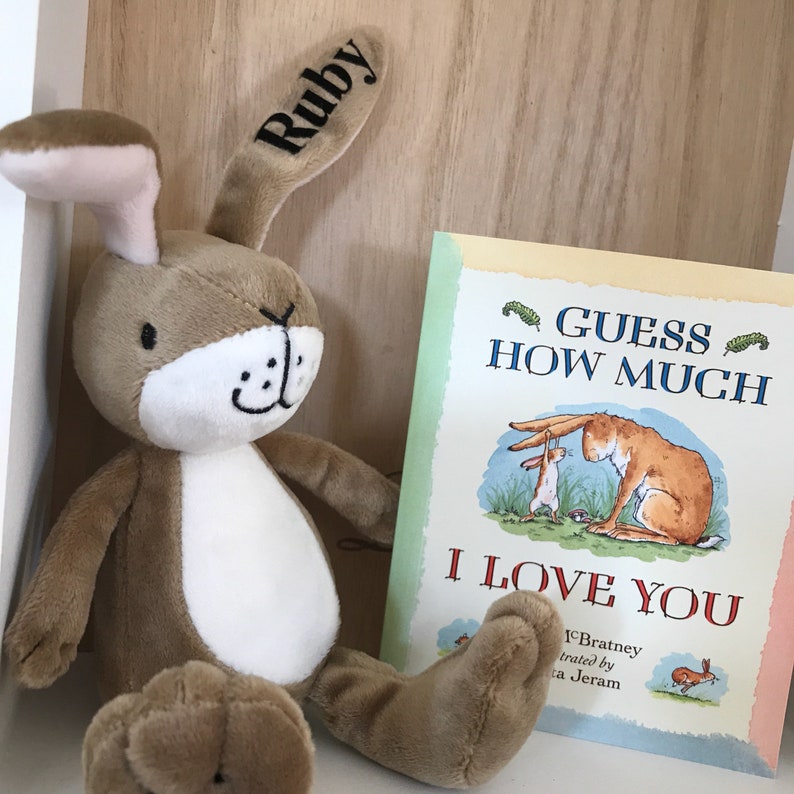 Guess How Much I Love You Book Hare Set Personalised Little Etsy