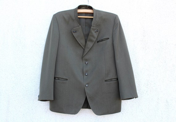 Vintage Dirndl Blazer Men's Wool Trachten Blazer