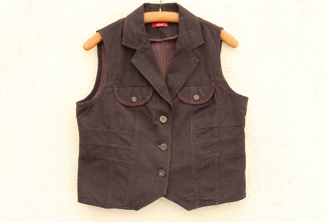 Classic Oversized Brown Vest main image 1